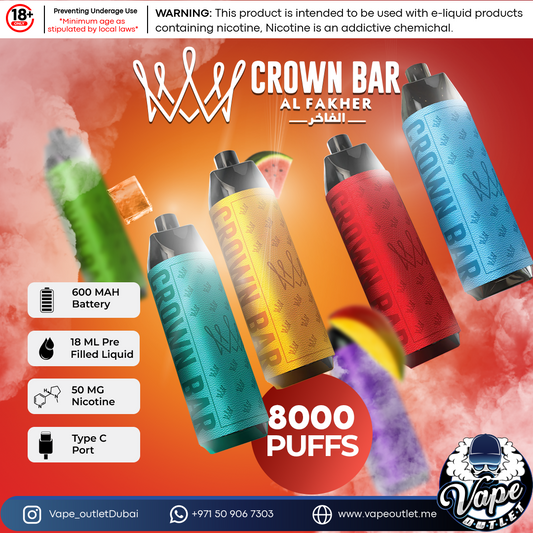 Al Fakher Crown Bar Disposable 8000 Puffs