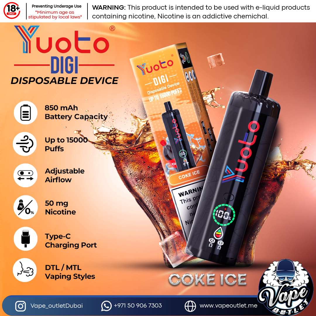 Yuoto DIGI 15000 Puffs Disposable Vape