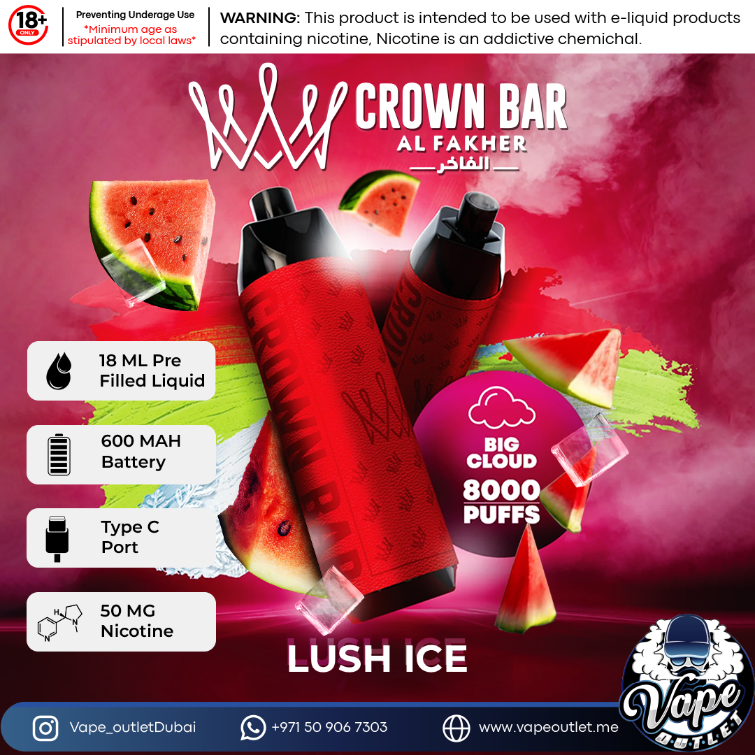 Al Fakher Crown Bar Disposable 8000 Puffs