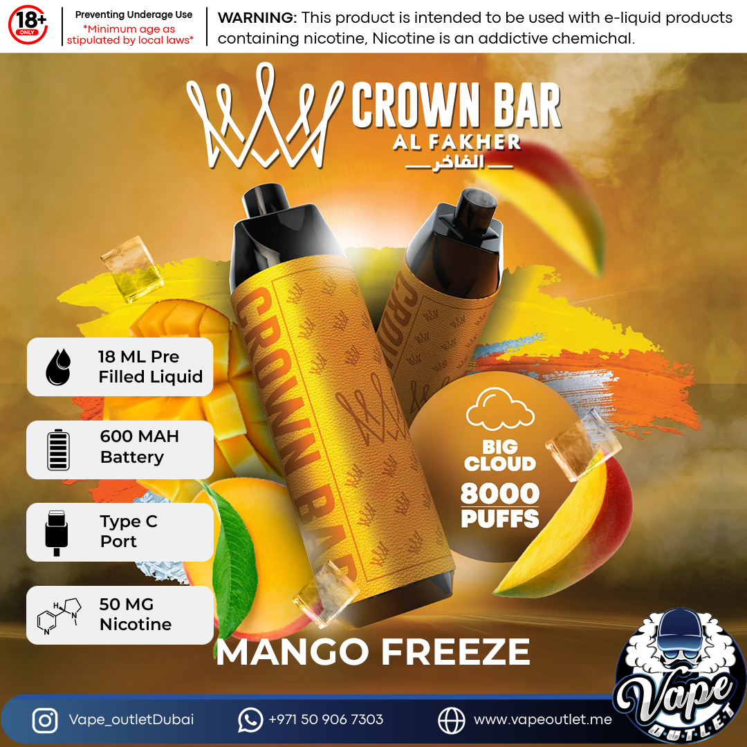 Al Fakher Crown Bar Disposable 8000 Puffs