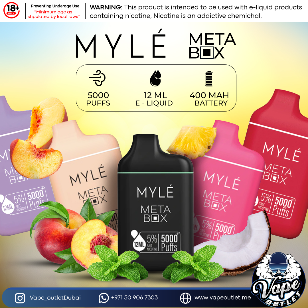 myle vape disposable Myle Meta Box Disposable 5000-Puffs – Vape outlet uae