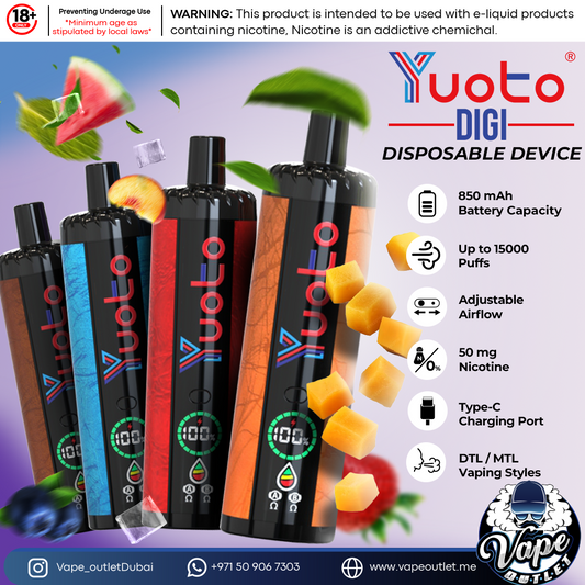Yuoto DIGI 15000 Puffs Disposable Vape