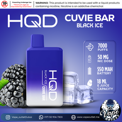 HQD Cuvie Bar  Disposable 7000-Puffs