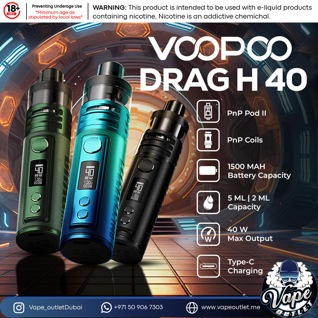 VOOPOO Drag H40 Pod Kit Vape outlet uae VOOPOO Drag H40 Pod Kit Vape outlet uae